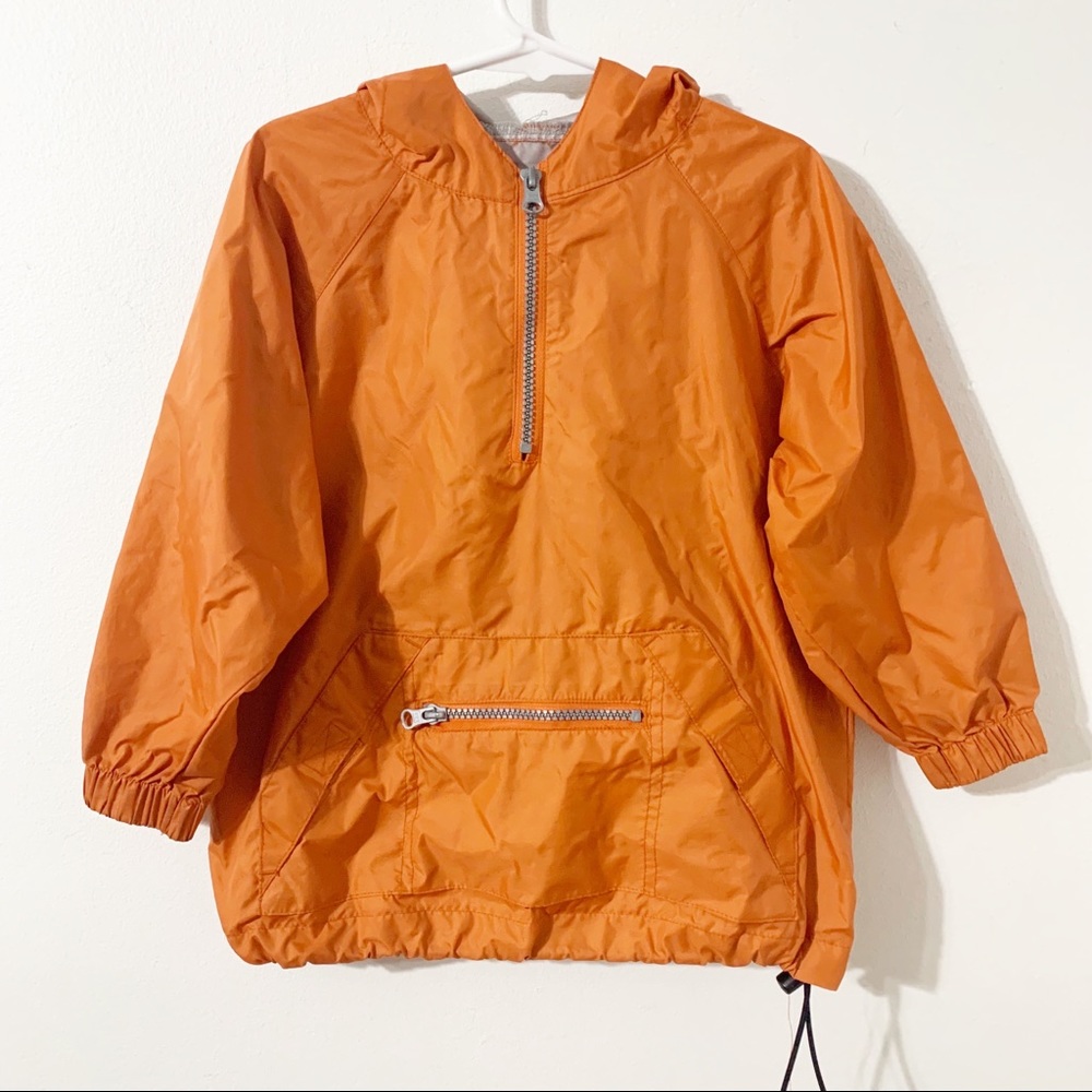 The Children’s Place Pullover Quarter Zip Nylon Windbreaker Jacket Orange 🟧